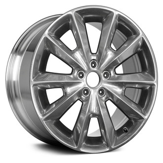 Replace® - 5 Y-Spoke Polished and Medium Charcoal Metallic 18x7 Alloy Factory Wheel - Remanufactured