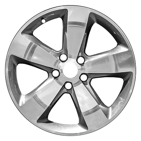 Replace® - 20 x 8 5-Spoke Polished and Medium Charcoal Metallic Alloy Factory Wheel (Factory Take Off)