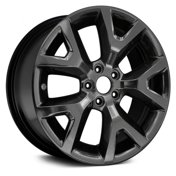 Replace® - 17 x 7.5 5 Y-Spoke Black Satin Clear Alloy Factory Wheel (Remanufactured)