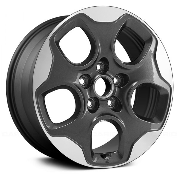 Replace® - 16 x 6.5 5-Slot Machined and Medium Charcoal Metallic Alloy Factory Wheel (Remanufactured)