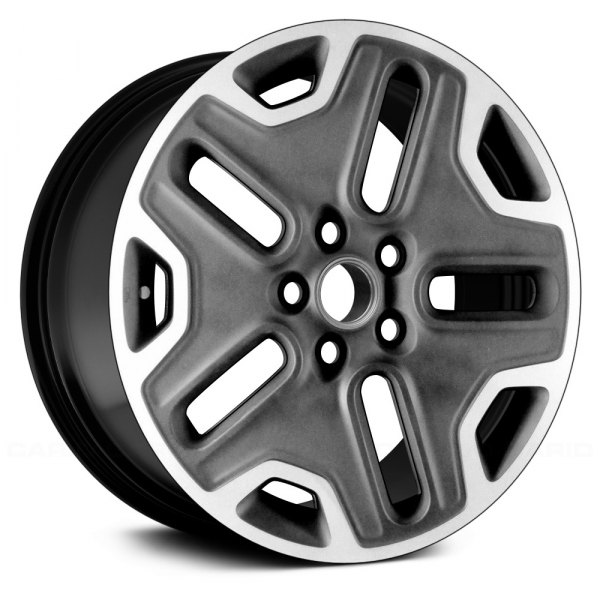 Replace® - 17 x 6.5 10-Slot Machined and Black with Matte Clear Alloy Factory Wheel (Remanufactured)
