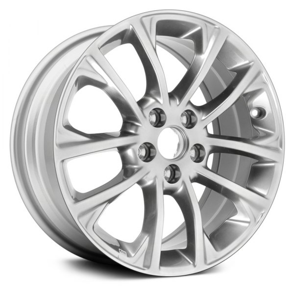 Replace® - 17 x 7 5 V-Spoke Bright Silver Metallic Alloy Factory Wheel (Remanufactured)