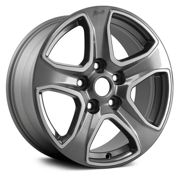 Replace® - 17 x 7.5 5-Spoke Polished and Light Charcoal Alloy Factory Wheel (Remanufactured)
