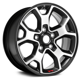 Replace® - 5 Y-Spoke Machined Black with Red Jeep Sticker 17x7.5 Alloy Factory Wheel - Remanufactured