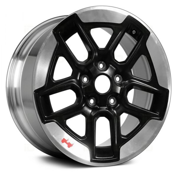 Replace® - 17 x 7.5 Double 5-Spoke Black Alloy Factory Wheel (Remanufactured)