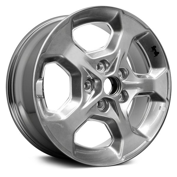 Replace® - 17 x 7.5" 5-Spoke Painted Medium Silver Metallic With Sticker Alloy Factory Wheel (Remanufactured)