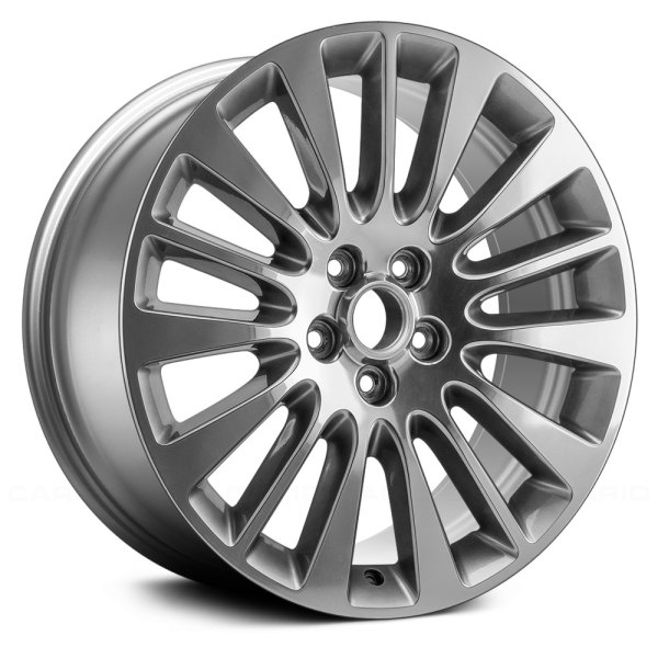 Replace® - 18 x 8 5 W-Spoke Polished and Medium Smoked Hyper Silver Alloy Factory Wheel (Remanufactured)