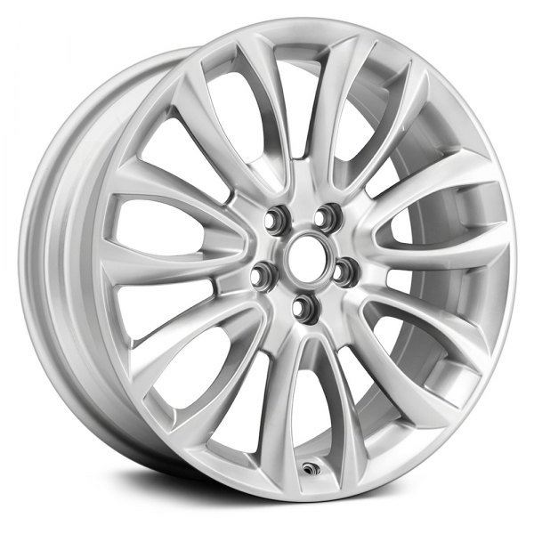Replace® - 19 x 8 7 V-Spoke Light Silver Metallic with Black Primer Alloy Factory Wheel (Remanufactured)