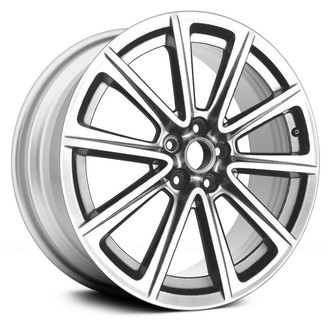 Replace® - 5 V-Spoke Bright Silver Metallic with Black Primer 19x8.5 Alloy Factory Wheel - Remanufactured