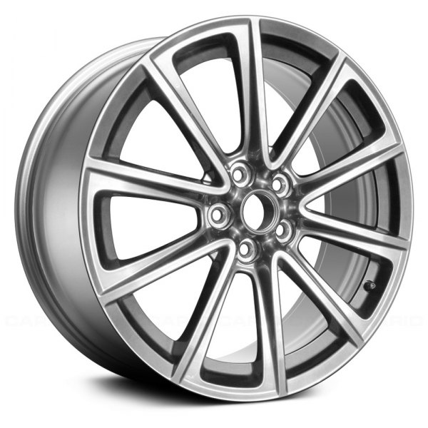 Replace® - 19 x 8.5 5 V-Spoke Hyper Silver Alloy Factory Wheel (Remanufactured)