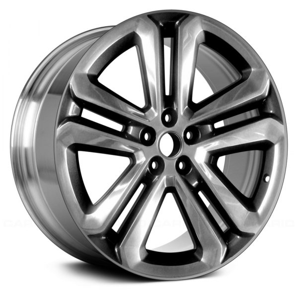 Replace® - 20 x 8 Double 5-Spoke Polished and Dark Charcoal Metallic with Egg Matte Alloy Factory Wheel (Remanufactured)