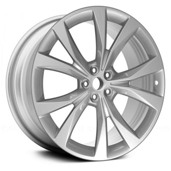 Replace® - 21 x 9 5 V-Spoke Bright Silver Metallic Alloy Factory Wheel (Remanufactured)