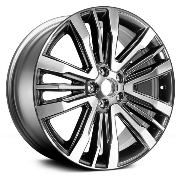 Replace® - 20 x 8.5 Triple 5-Spoke Slow Machined with Black Smoked Hyper Silver Alloy Factory Wheel (Factory Take Off)