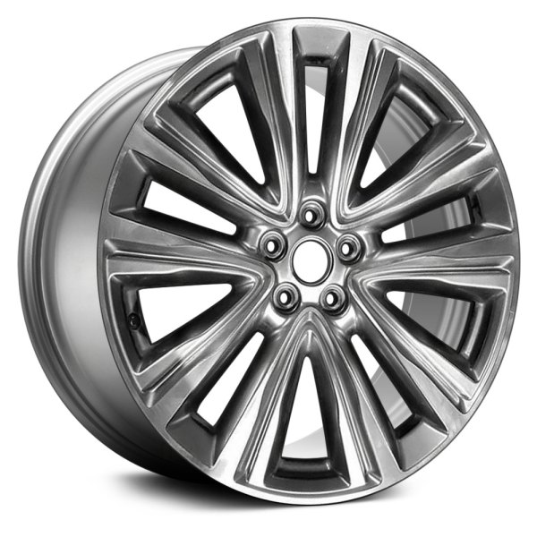 Replace® - 20 x 8 5 V-Spoke Machined and Medium Hyper Silver Alloy Factory Wheel (Remanufactured)