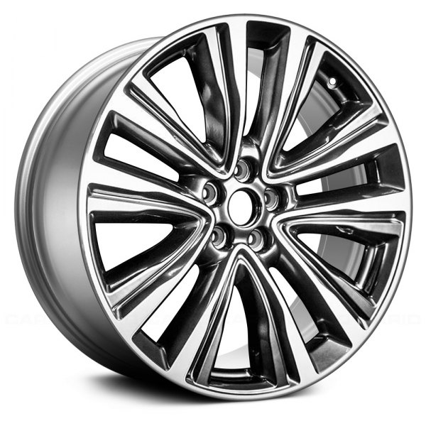 Replace® - 20 x 8 5 V-Spoke Machined and Dark Smoked Hyper Silver Alloy Factory Wheel (Remanufactured)