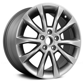 Replace® - 5 V-Spoke Medium Metallic Silver with Black Trim 17x7.5 Alloy Factory Wheel - Remanufactured