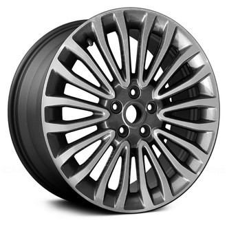Replace® - 10 V-Spoke Machined and Dark Charcoal Metallic 18x8 Alloy Factory Wheel - Remanufactured