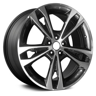 Replace® - Double 5-Spoke Machined and Dark Charcoal 19x8 Alloy Factory Wheel - Remanufactured