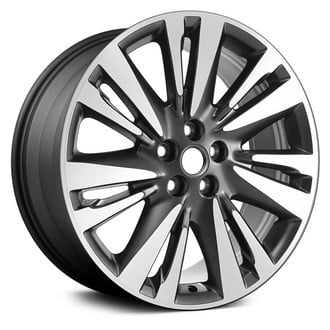 Replace® - 7 V-Spoke Machined and Dark Charcoal 19x8 Alloy Factory Wheel - Remanufactured