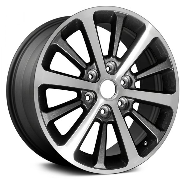 Replace® - 18 x 8.5 12 Alternating-Spoke Machined and Dark Charcoal Alloy Factory Wheel (Remanufactured)