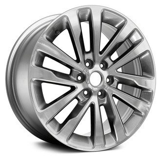 Replace® - 6 V-Spoke Machined and Deep Black Smoked Hyper 20x8.5 Alloy Factory Wheel - Remanufactured