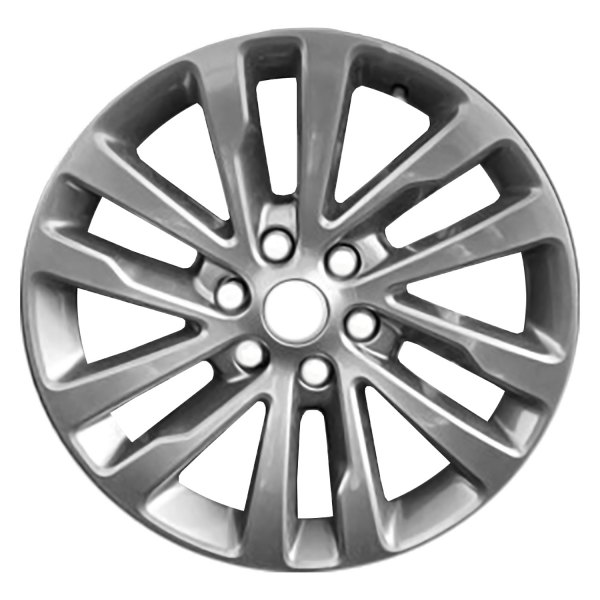Replace® - 20 x 8.5 6 V-Spoke Black Hyper Silver Alloy Factory Wheel (Remanufactured)