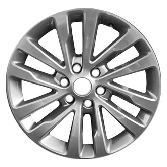 Replace® - 6 V-Spoke Black Hyper Silver 20x8.5 Alloy Factory Wheel - Remanufactured