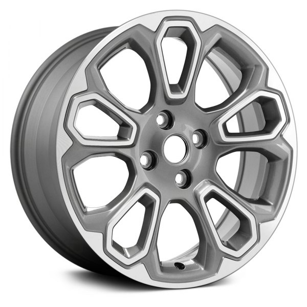 Replace® - 17 x 7 10-Slot Machined and Charcoal Alloy Factory Wheel (Remanufactured)