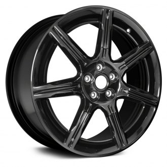 19x8 7 Double Spoke Alloy Wheel Machined and Deep Smoked Black Hyper 97977 