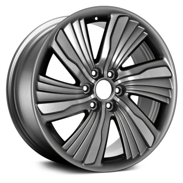 Replace® - 22 x 9.5 6 Turbine-Spoke Machined with Dark Grayish Hyper Silver Accents Alloy Factory Wheel (Remanufactured)