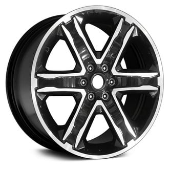 Replace® - 6 I-Spoke Machined and Black 22x9.5 Alloy Factory Wheel - Remanufactured