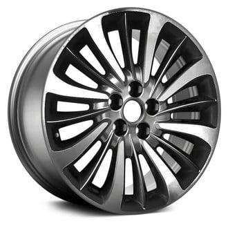 Replace® - 16 Alternating-Spoke Machined Deep Black Smoked Hypersilver 18x8 Alloy Factory Wheel - Remanufactured