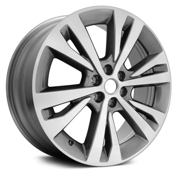 Replace® - 22 x 9.5 6 V-Spoke Machined Medium Silver Alloy Factory Wheel (Remanufactured)