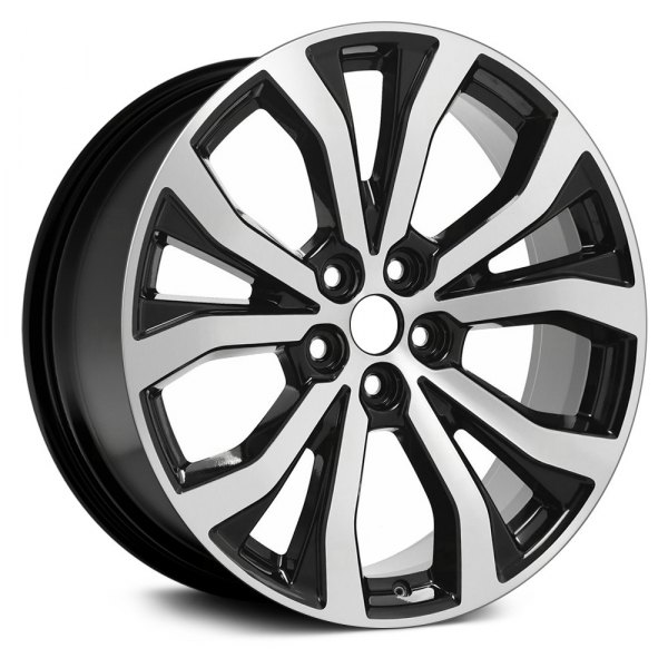 Replace® - 20 x 8.5 5 V-Spoke Machined Gloss Black Alloy Factory Wheel (Remanufactured)