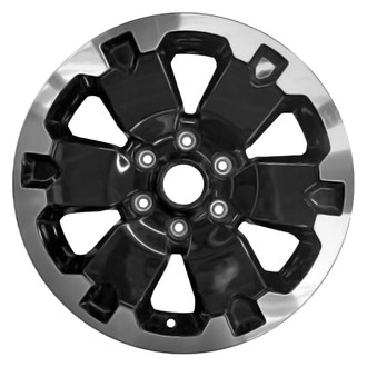Replace® - 6 I-Spoke Gloss Black with Machined Flange 18x8 Alloy Factory Wheel - Remanufactured
