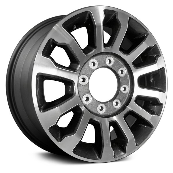 Replace® - 18 x 8 12-Spoke Machined Dark Charcoal Metallic Alloy Factory Wheel (Remanufactured)