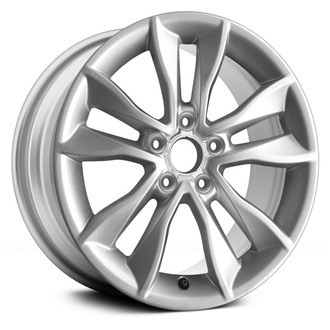Replace® - 5 V-Spoke Bright Silver Metallic 17x7.5 Alloy Factory Wheel - Remanufactured