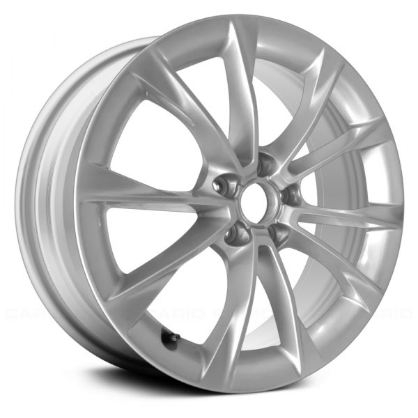 Replace® - 18 x 8.5 5 V-Spoke Bright Silver Metallic Face Alloy Factory Wheel (Remanufactured)