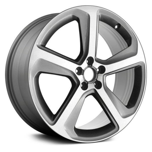 Replace® - 20 x 8.5 5 Turbine-Spoke Machined and Medium Charcoal Metallic Alloy Factory Wheel (Remanufactured)
