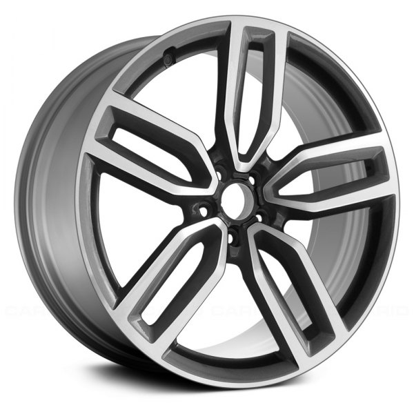 Replace® - 21 x 8.5 Double 5-Spoke Machined and Charcoal Alloy Factory Wheel (Remanufactured)