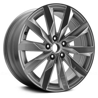 Replace® - 10 Turbine-Spoke Machined and Bright Silver Metallic 18x8 Alloy Factory Wheel - Remanufactured