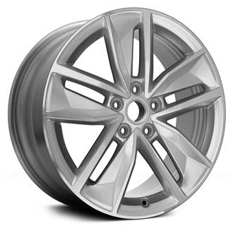 Replace® - Double 5-Spoke Machined and Medium Silver Metallic 18x7 Alloy Factory Wheel - Remanufactured