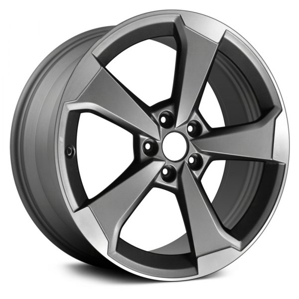 Replace® - 19 x 8.5 5-Spoke Machined and Medium Charcoal Alloy Factory Wheel (Remanufactured)