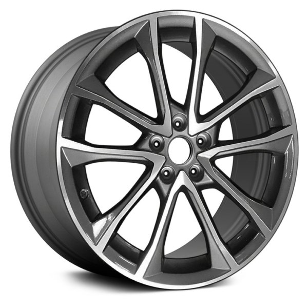 Replace® - 19 x 8.5 5 V-Spoke Machined and Medium Charcoal Alloy Factory Wheel (Remanufactured)