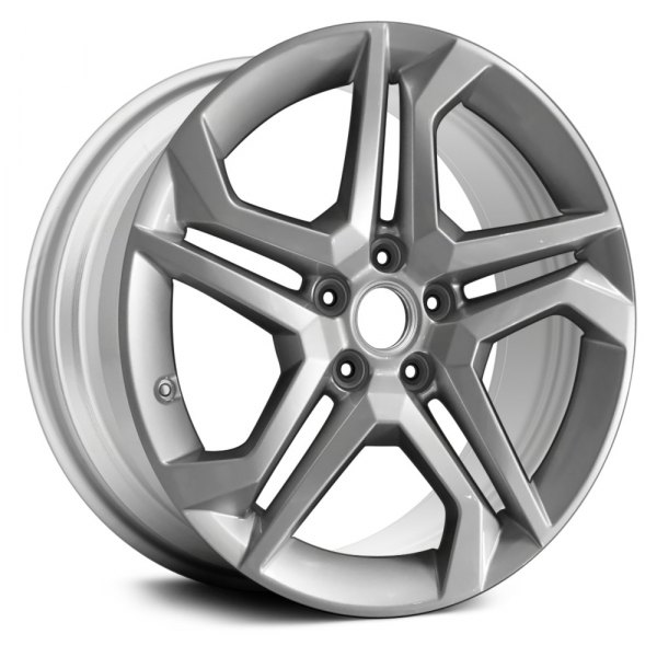 Replace® - 18 x 8 Double 5-Spoke Bright Silver Alloy Factory Wheel (Remanufactured)