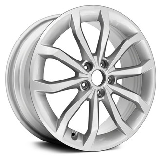 Replace® - 5 V-Spoke Bright Sparkle Silver 18x8 Alloy Factory Wheel - Remanufactured