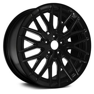 Replace® - 10 Y-Spoke Black with Machined Flange 18x8 Alloy Factory Wheel - Remanufactured