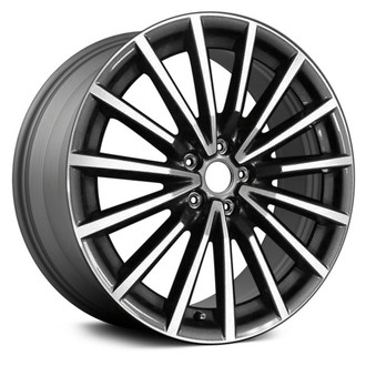 Replace® - 15 I-Spoke Machined and Medium Charcoal Metallic 19x8.5 Alloy Factory Wheel - Remanufactured
