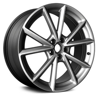 Replace® - 10-Spoke Machined and Dark Charcoal 20x9 Alloy Factory Wheel - Remanufactured