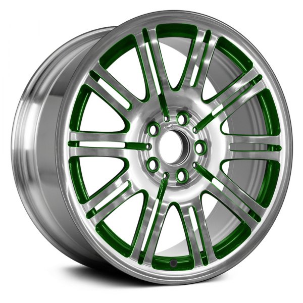Replace® - 19 x 9.5 10 Double I-Spoke Dark Green Polished Hand Masked Alloy Factory Wheel (Remanufactured)